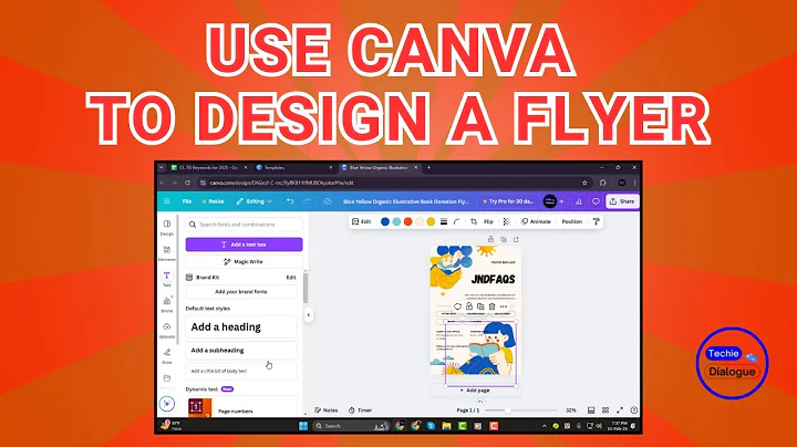How to Use Canva to Design a Flyer - Detailed Tutorial {2025}
