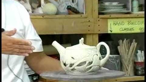 Ceramics: How to Make Double-Walled Pottery Vessels : Finishing a Ceramic Double-Walled Teapot
