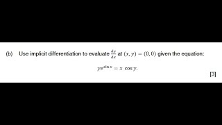 Implicit Differentiation | Math130 2023 Past Year Problem