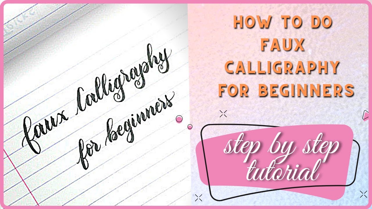 How to do faux calligraphy | Fake/Faux calligraphy for beginners ...