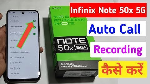 Call recording kaise kare infinix note 50x me/how to record all call in infinix note 50x 5g me //
