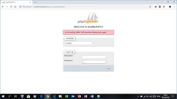 Fix: PhpMyAdmin Version 4 8 3 - No activity within 1440 seconds