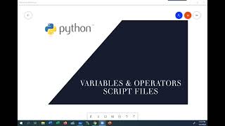 Details ECS19 - Python Variables, Operations and Script Files Guide