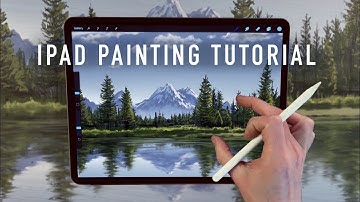 IPAD SCHILDEREN TUTORIAL - Kunst van berg- en boomlandschap in Procreate