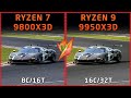 AMD Ryzen 7 9800X3D vs AMD Ryzen 9 9950X3D