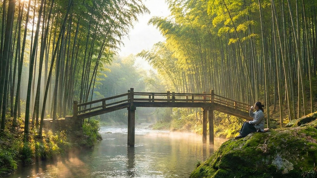 2 Hours of Soothing Piano & River Sounds for Studying and Concentration.