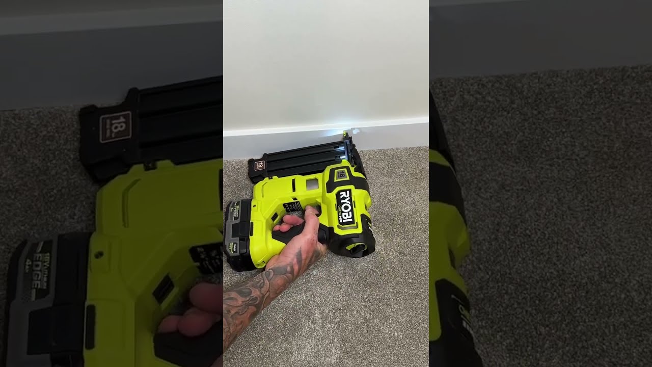 This Is The Ryobi 18V ONE HP Brushless Brad Nailer Tools