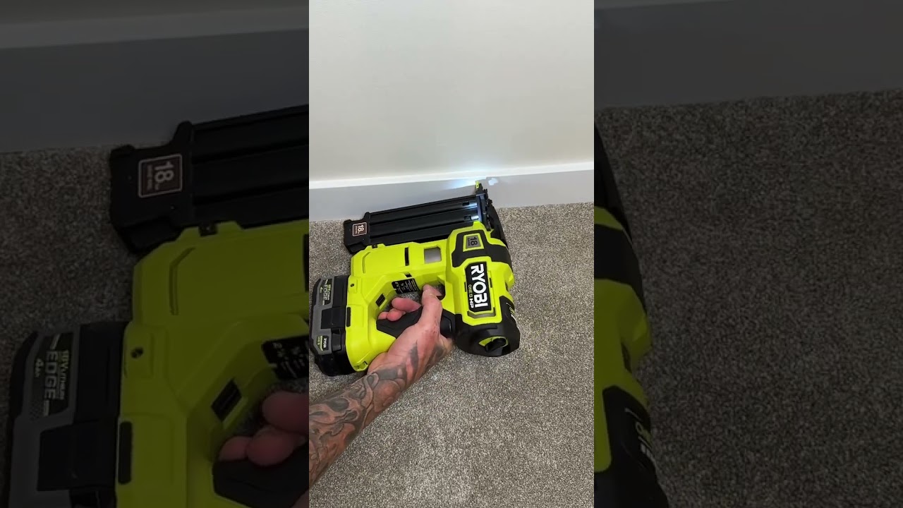 This is the Ryobi 18V ONE+ HP Brushless Brad Nailer