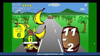 Monkey Drive Math Game - Mixed Operations (6 to 10) - Sheppard Software screenshot 2
