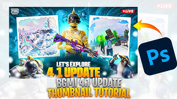 BGMI 4.1 UPDATE THUMBNAIL MAKING  IN PHOTOSHOP || PHOTOSHOP || BGMI || THUMBNAIL || TUTORIAL ||RxGFX