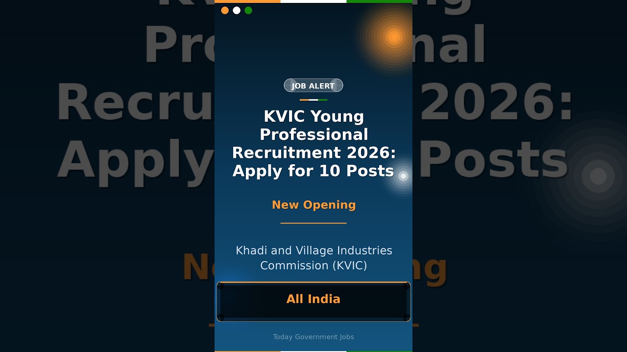 KVIC Young Professional Recruitment 2026: Apply for 10 Posts