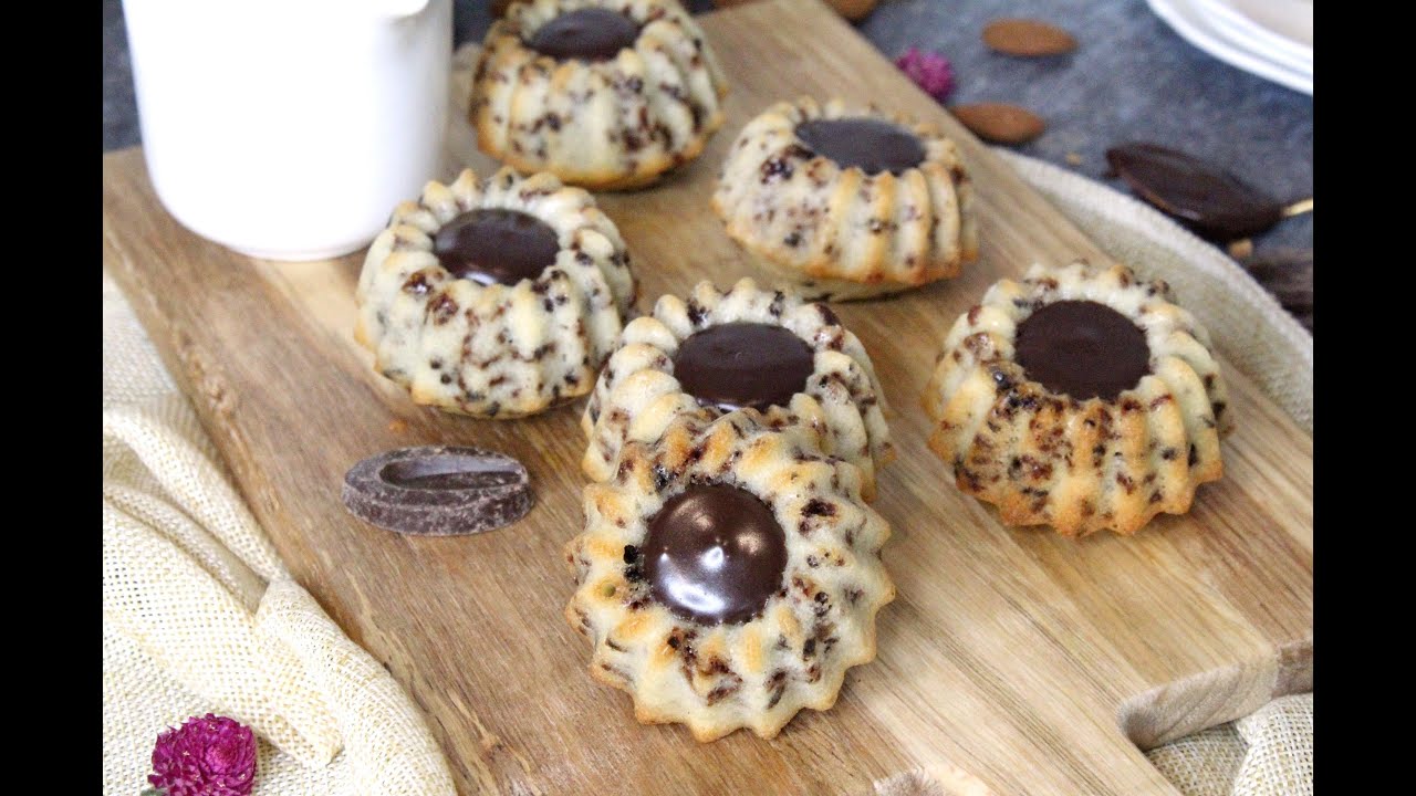 Financier tigrés au chocolat façon Cyril Lignac