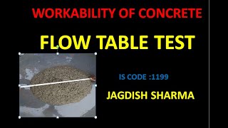 Flow Table Test Of Concrete | SCC Concrete Test | Free Flow Concrete Test At Site l Fresh Concrete