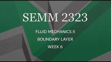 BL13 - Boundary layer - Tutorial 1 and 2