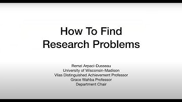 ACM Middleware 2022: Keynote Talk - How To Find Research Problems?