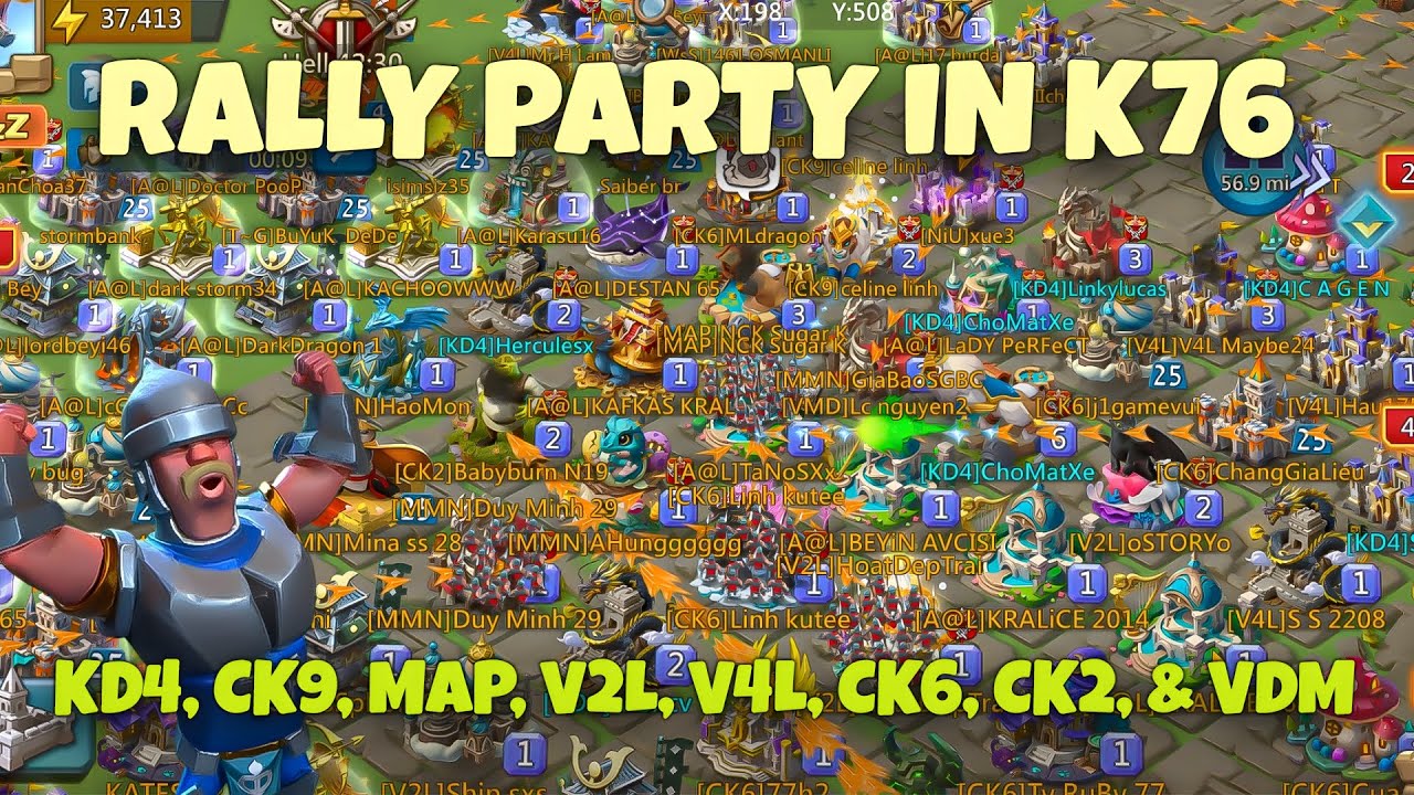 Lords Mobile - Insane rally party in K76 with the boys. How many zeroes ...