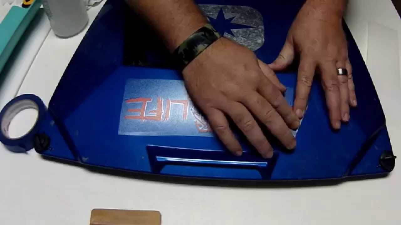 Applying Die Cut Vinyl Decals With Clear Application Tape YouTube