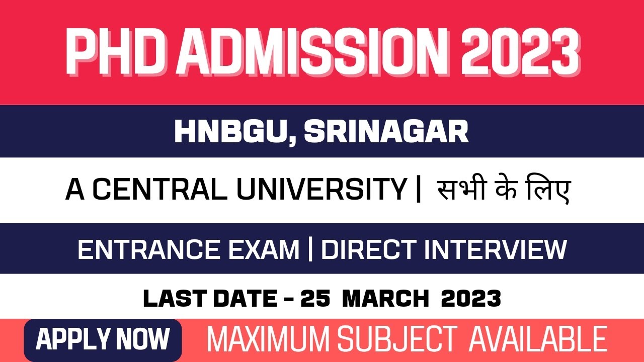 hnbgu phd application form 2023