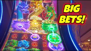 This is the toughest game in the casino.  I played both versions of Dragon Spin Saga!