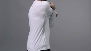TYR Men's Solid SunDefense Long Sleeve UPF 50+ Swim Shirt | SwimOutlet.com