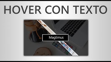 Como hacer efecto hover | Texto animado | HTML5 - CSS3 | Fácil