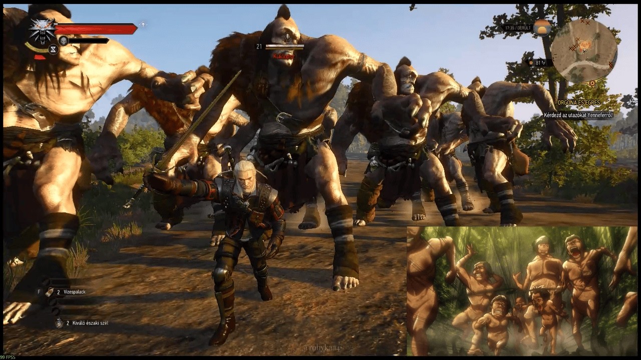 Attack on Titan - Witcher 3 (with Music)