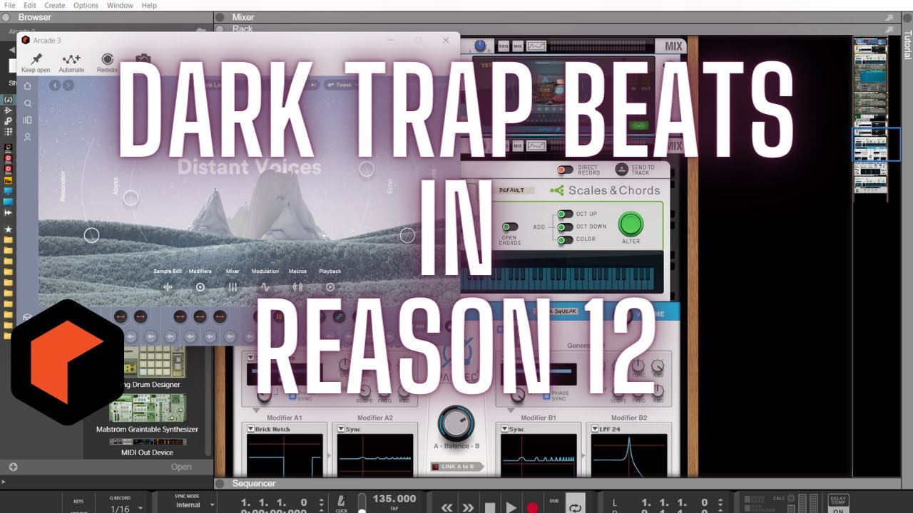Dark Trap Beats in Reason 12 | Output Arcade - YouTube