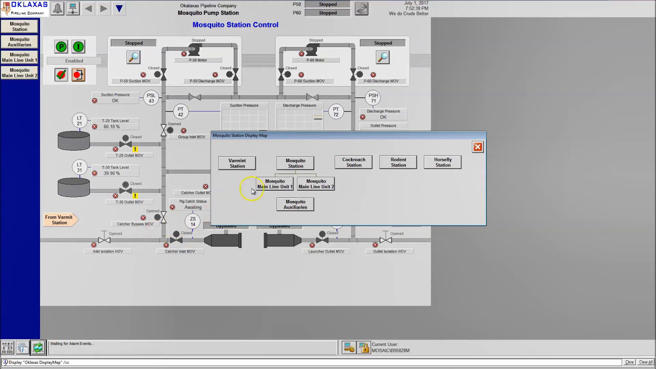 Rockwell Automation PlantPAx 3.5 Mosquito Station HMI System Emulated