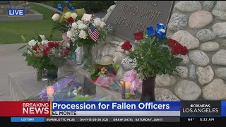 Procession held for fallen El Monte Police officers