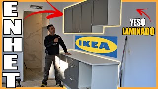 🔶Como MONTAR COCINA IKEA ENHET🔶 Sobre PARED de YESO LAMINADO