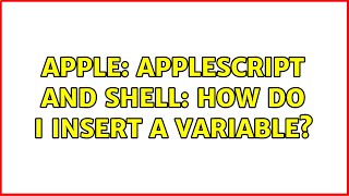Apple: Applescript and Shell: how do I insert a variable?