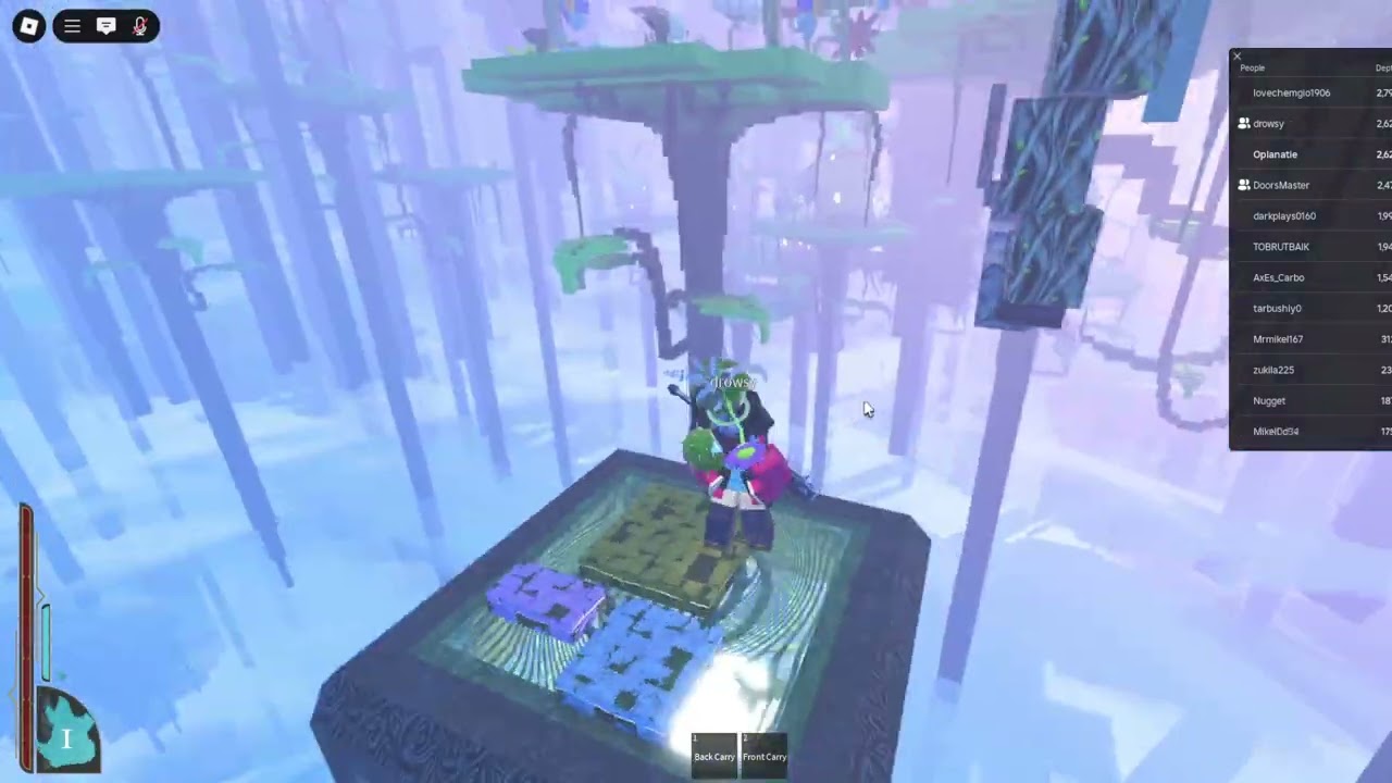 Abyss World bug - Floating cube carry bug (Being carried POV)