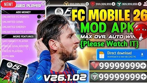 FC MOBILE MOD MENU V26.1.02 ✅ Unlimited Money, Fc Points - FC Mobile Mod Menu | Fc Mobile Mod Apk  
