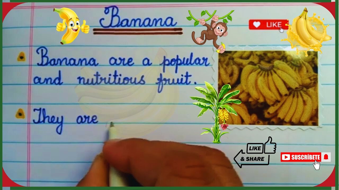 10 Lines Essay on Banana Fruit | Short Essay on Banana in English | Write Few Lines Essay on Banana🍌