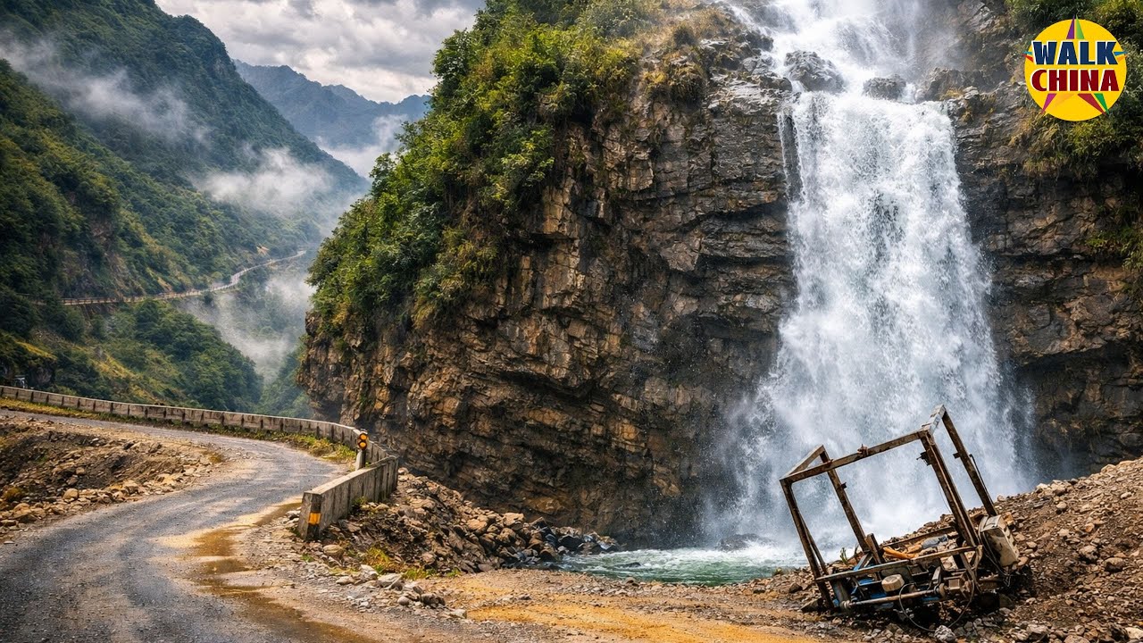 Водительская поездка через каньоны и реки Западного Китая: Чжэтун, Юньнань | 4K HDR