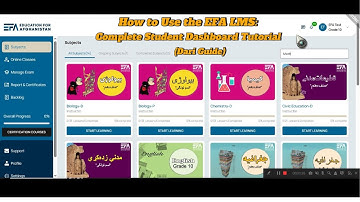 How to Use the EFA LMS: Complete Student Dashboard Tutorial (Dari Guide)