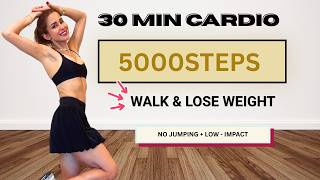 5000 Steps Walking Workout | 30 Min Burn Fat at Home | No Jumping Low Impact