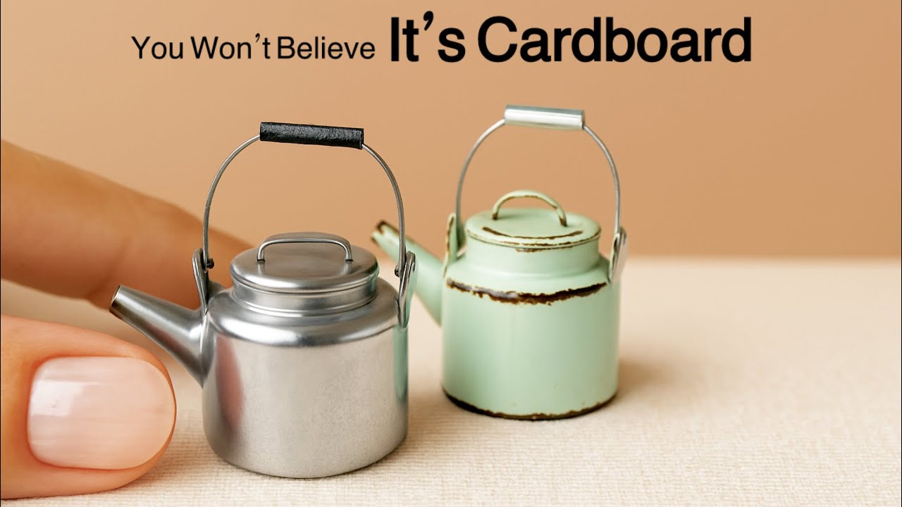 DIY Miniature Kettle – Looks Real, But It’s Just Cardboard!