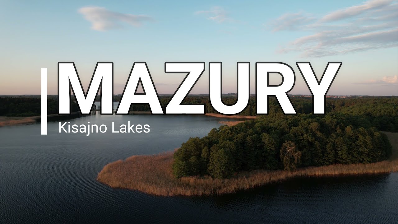 Kisajno Lake, Mazury, Relaxing view and music. Poland