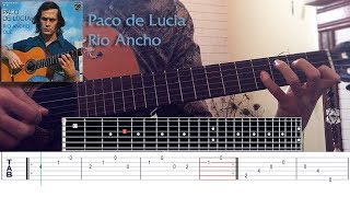 Miniatura del video "Paco de Lucia - Rio Ancho Guitar Intro Lesson Tabs"