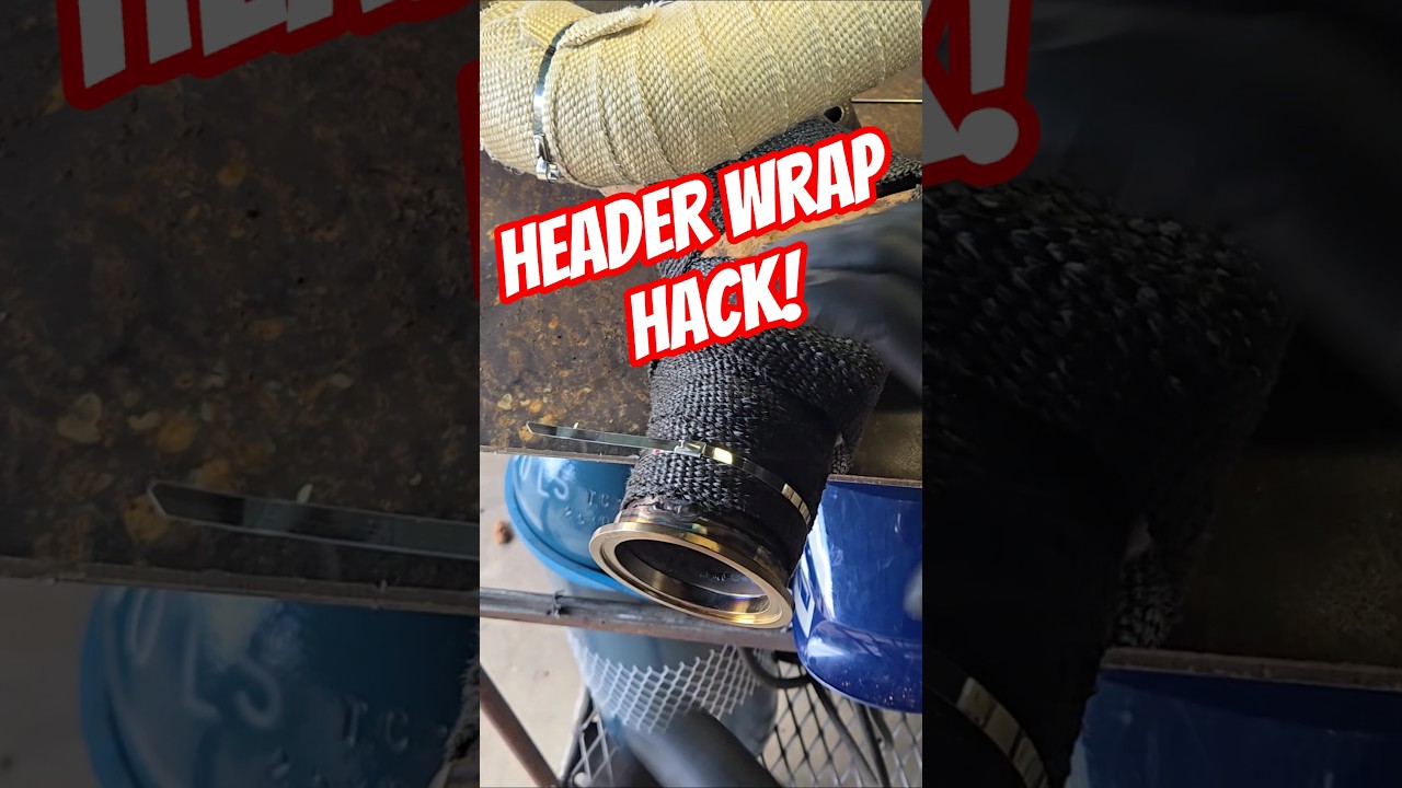 Header Wrap Hack! #metal #ziptie #header #exhaust #wrap #diy #tricks #hack