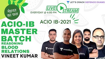 Blood Relations (Part-3) | Reasoning | Target ACIO-IB 2021 |  Vineet Kumar