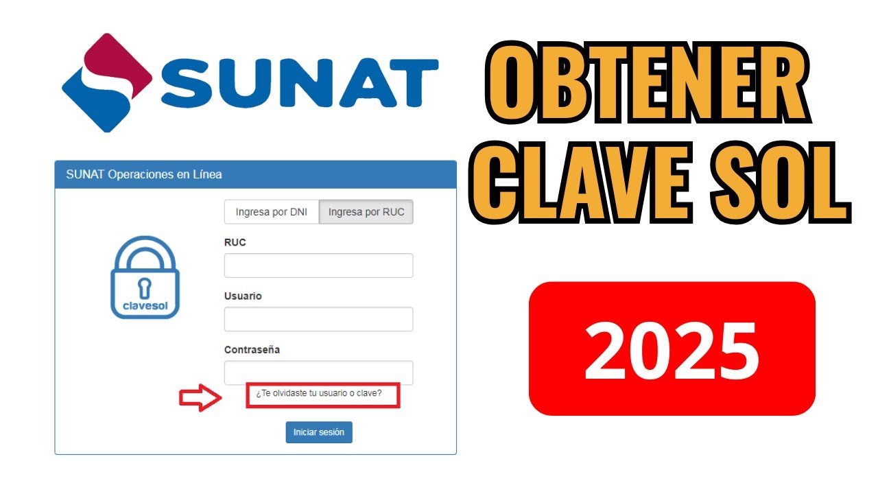 Cómo recuperar CLAVE SOL 2025 SUNAT fácil y rápido