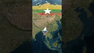 Myanmar နိုင်ငံသာ Russia နက်နေရာချင်းလဲသွားရင်ဘာဖြစ်မလဲ #myanmar #russia #geography #geofacts #mmmap
