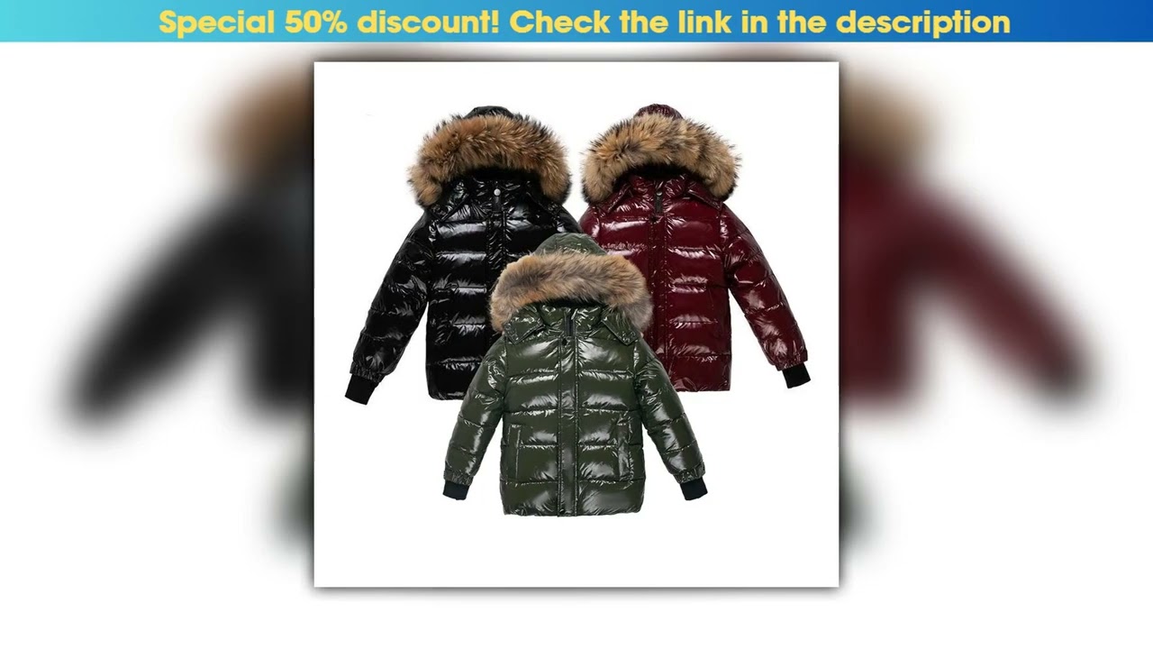 Fashion winter coat Childrens jacket for baby boys girls clothes Warm kids clothes waterproof
