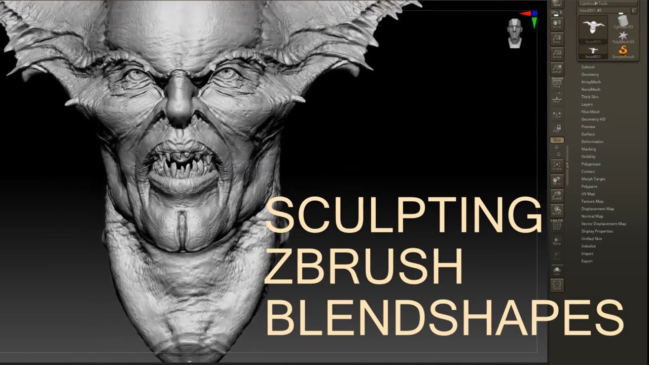 export blendshapes from zbrush