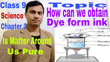 How can we obtain dye form ink, Science, class 9