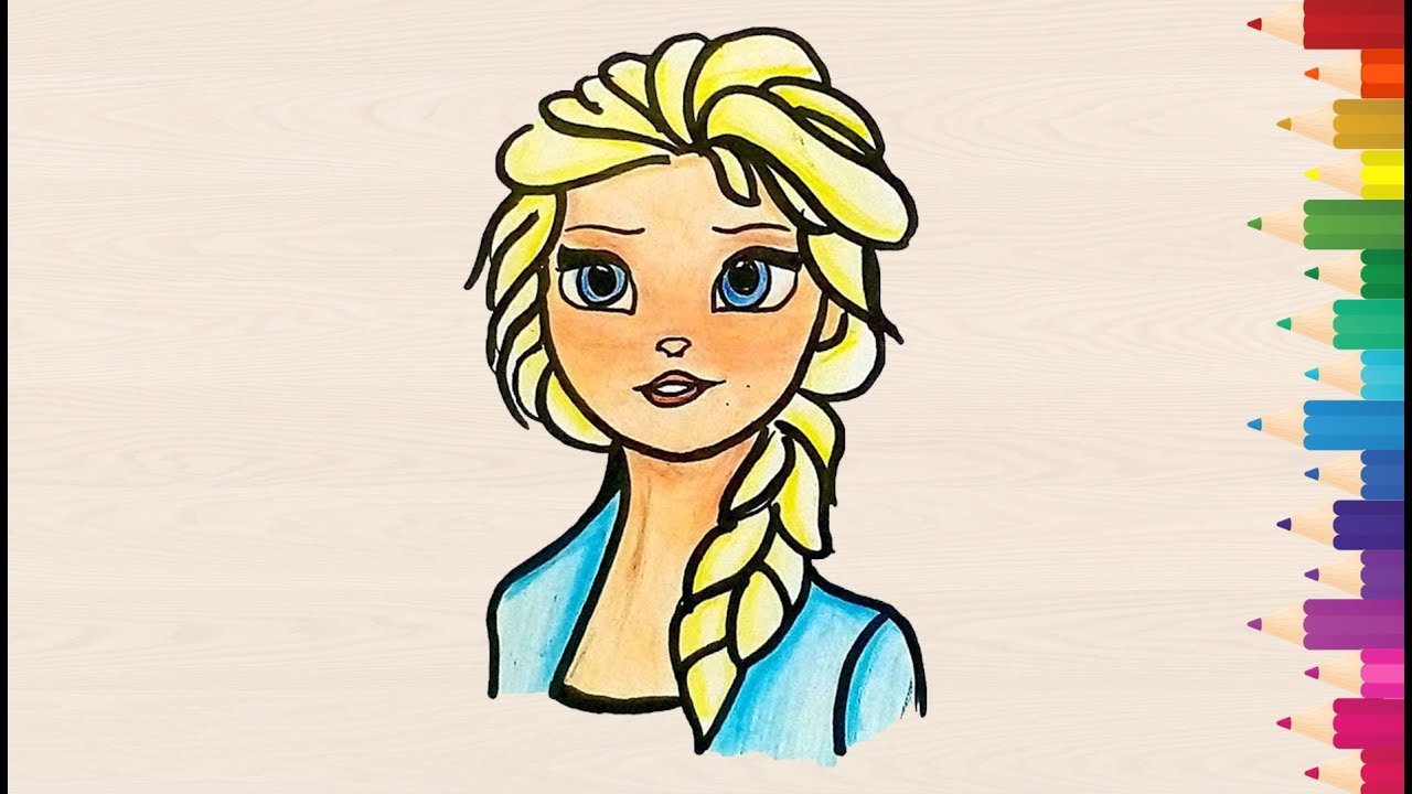 Wefalling: Elsa Disney Princess Drawing Easy