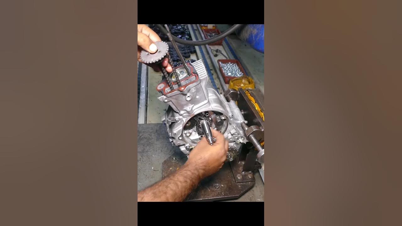 70cc Bike Engine Assembling #shorts #youtubeshorts #assembly #