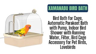 Automatic Bird Bath with Pump & Filter – Parakeet, Cockatiel, Finch Cage Shower Accessory